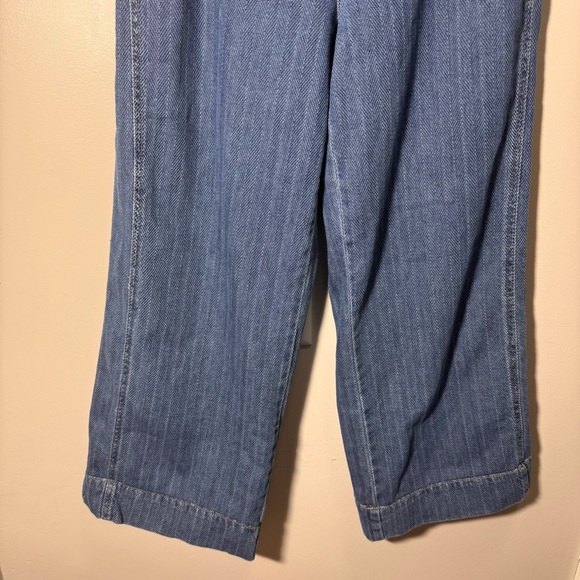 Rachel Roy Blue Cropped Wide Leg Denim Size Large 100% Cotton - Picture 3 of 10
